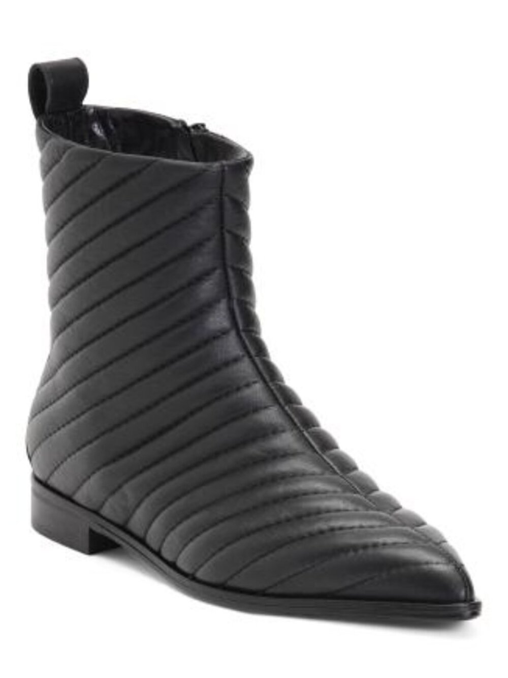NAPOLEONI Made In Italy Leather Quilted Flat Booties